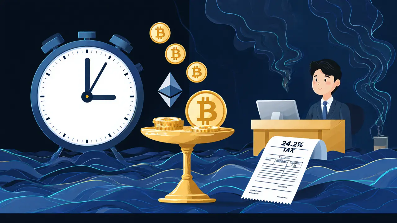 Tax clock ticking to 2027 with crypto coins falling into government tax receipt.