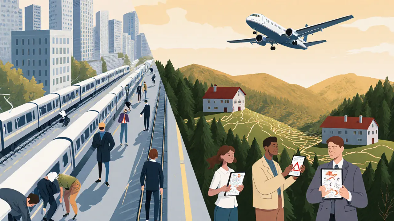 People in Japan taking cover during an earthquake while Slovenian citizens record quake data under a LiDAR-scanning plane.