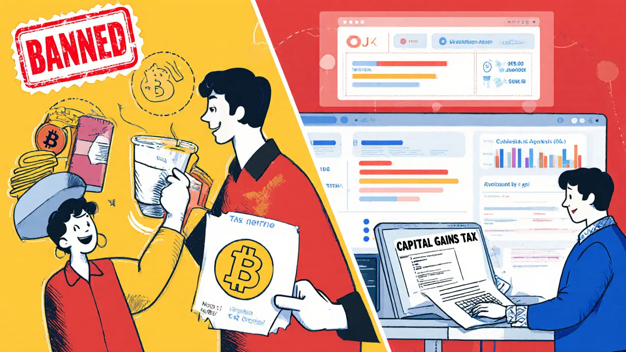 Traders facing crypto payment bans and new tax rules under real-time financial oversight.