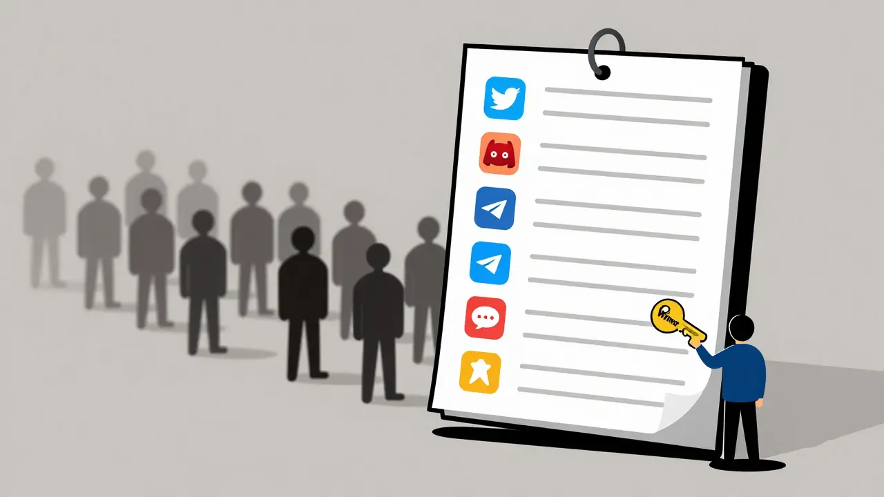 A nine-step checklist with icons leading to a winner, others fading away.