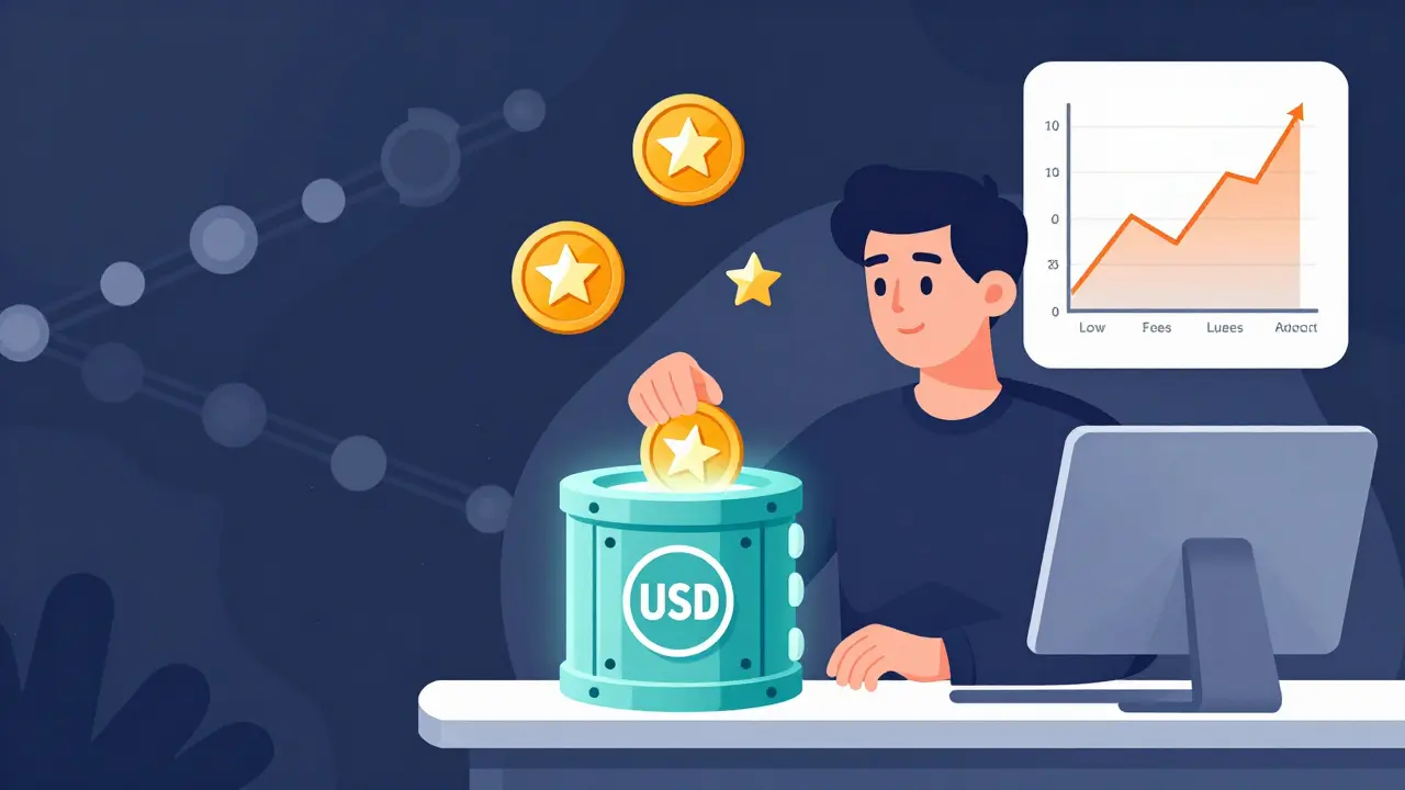 A user minting aUSD from DOT tokens on Acala’s interface, with LDOT tokens earning rewards in the background.