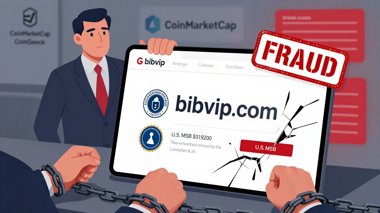 A cracked website interface with fake licenses, digital chains binding users, while a government stamp declares 'FRAUD' over it.