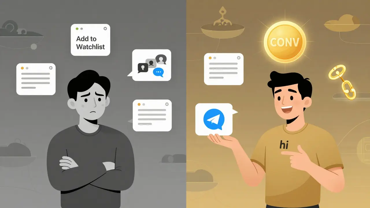Contrasting scene: one person ignoring airdrop tasks vs another successfully completing them.