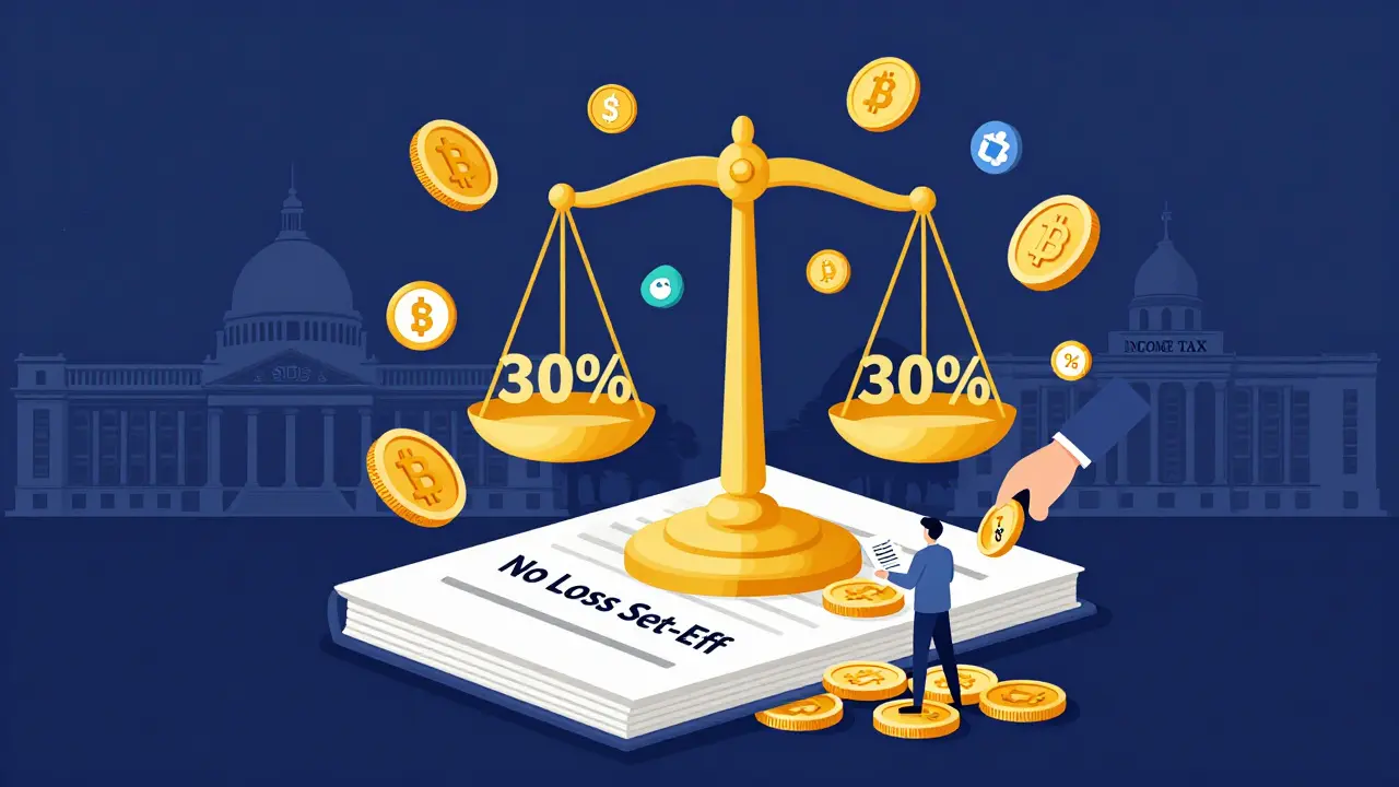 Visual diagram showing 30 percent crypto tax rate and TDS deductions