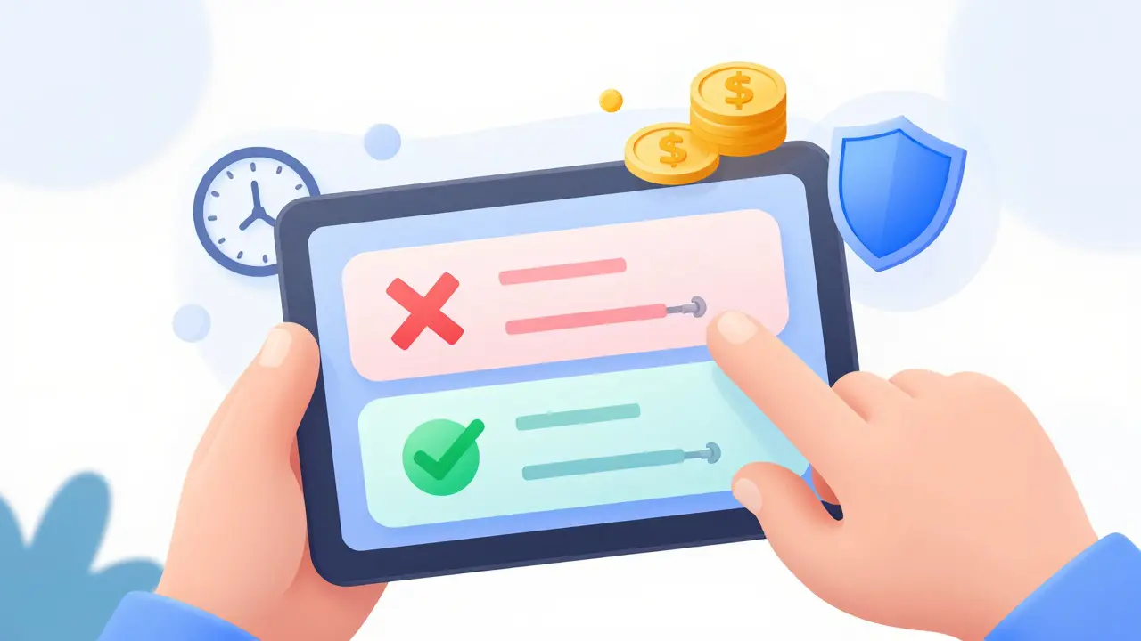 Hand using a tablet to disconnect from an old mining pool and connect to a new one.