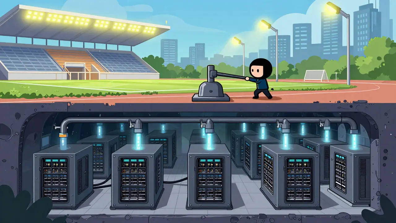 Underground crypto miners diverting power from public grid