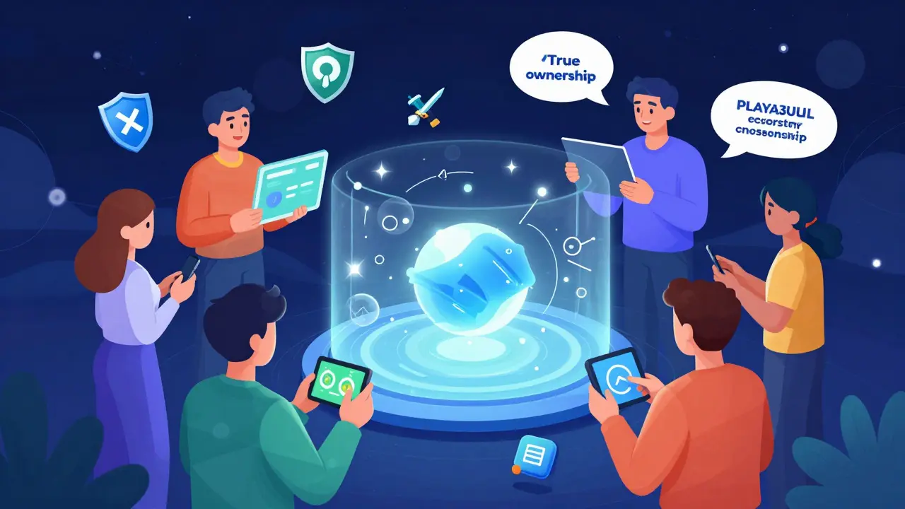 Avatars engaging with Master Nodes, games, and community in Web3 ecosystem