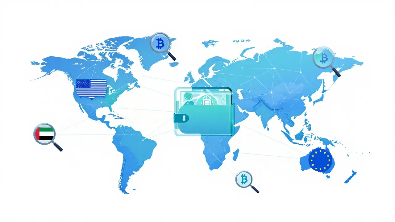Graphic illustrating global crypto data sharing and tax transparency networks
