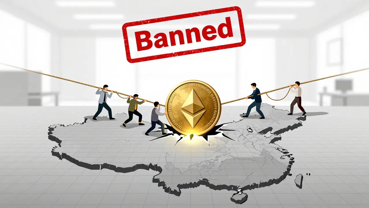 People smuggling crypto through a surveillance grid in a banned country