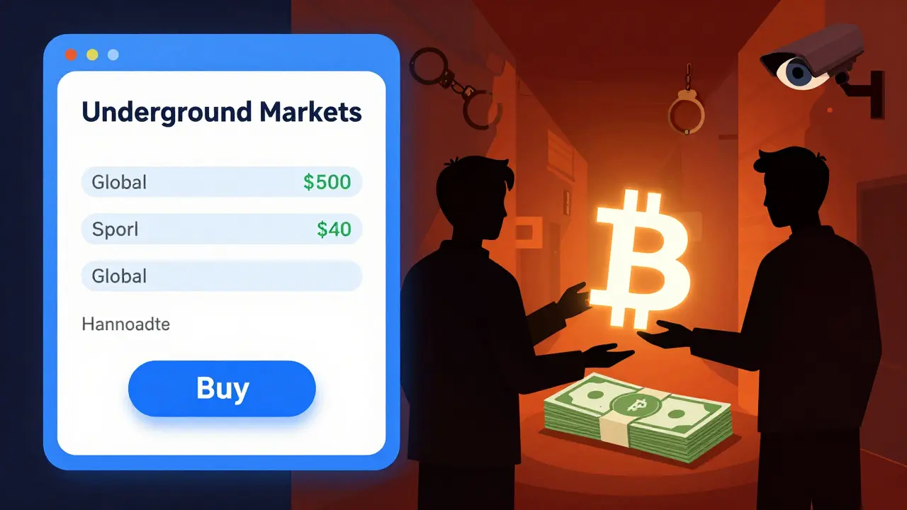 Underground Crypto Market Premiums in Banned Jurisdictions: How Black Markets Price Risk