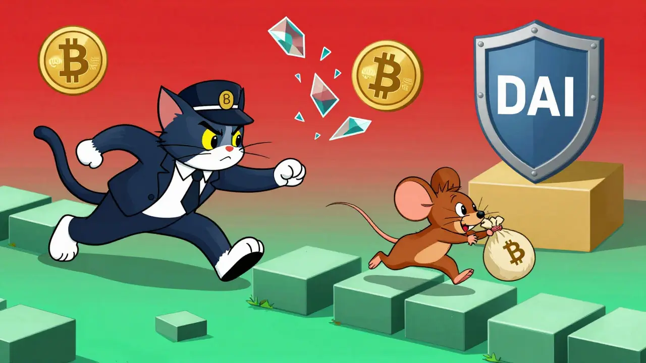 Cat and mouse chase over blockchain bridge with stablecoin risks