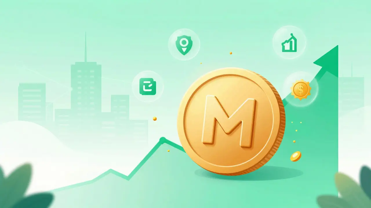 Editorial art of MANTA token with staking rewards and exchange connectivity