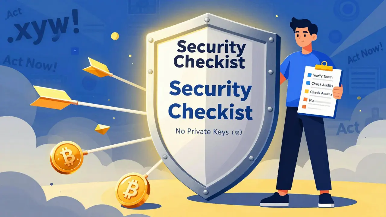 Shield protecting a user from phishing attacks with a security checklist.