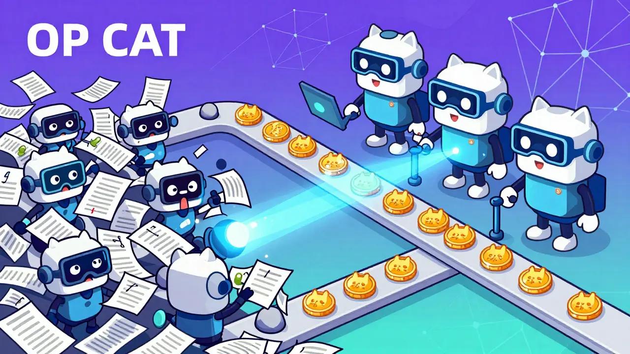 Miners validating tokens via OP_CAT vs. confused off-chain indexers sorting transactions.