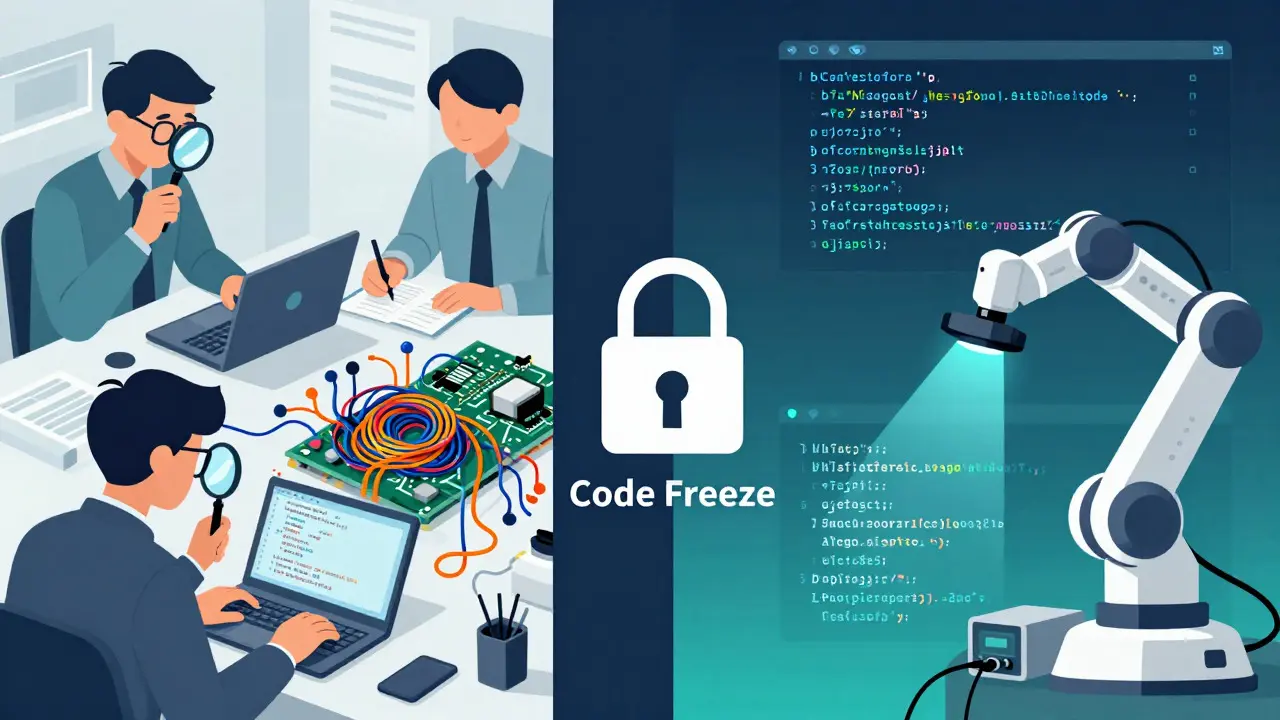 Split view of manual and automated blockchain code auditing processes