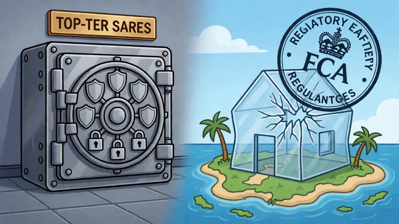 Comparison of secure regulated exchange vaults vs fragile offshore platforms.