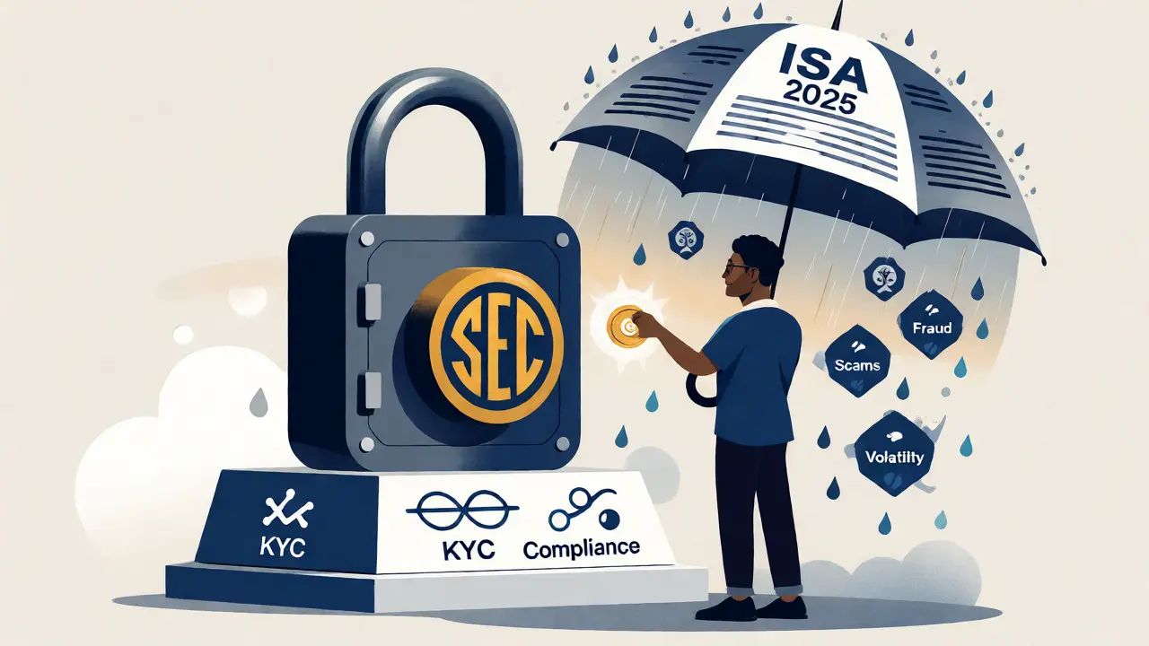 Secure digital vault protected by regulations shielding a user from fraud risks.
